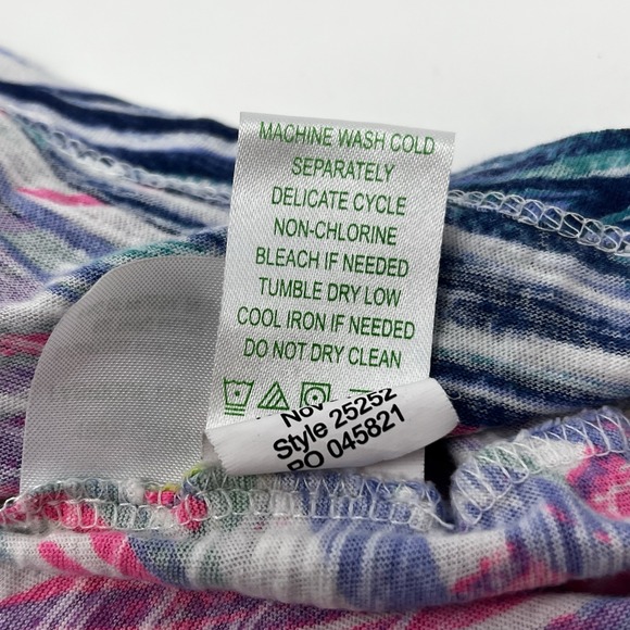 Lilly Pulitzer Scarlet Macaw Bonita Coverup V-Neck Cotton Tee Dress Size Large - Picture 9 of 10